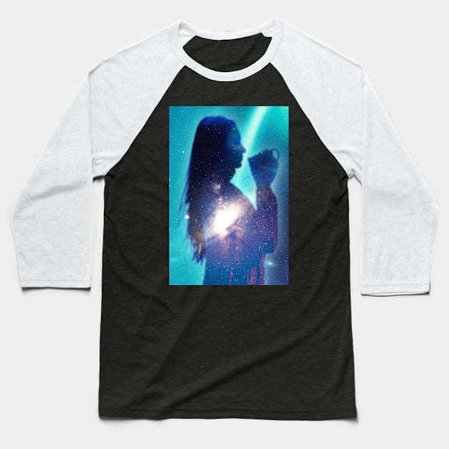 Celestial Glow Baseball T-Shirt by tjimageart